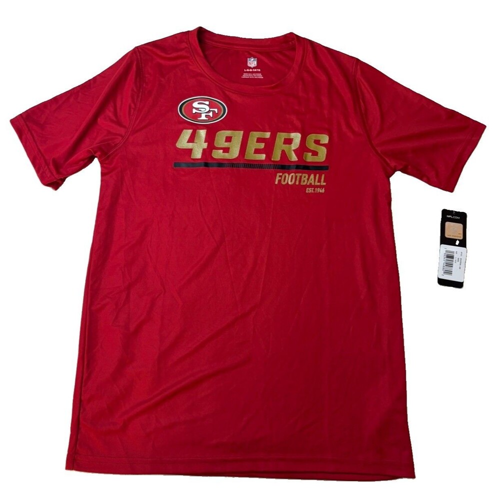 NFL Team  San Francisco 49ers Youth Large 14/16 Red Performance T Shirt